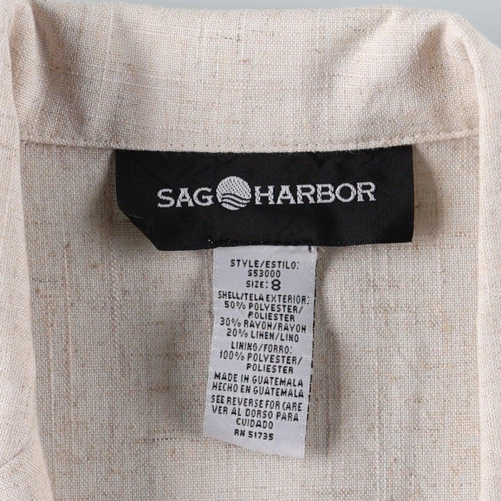SAG HARBOR Easy Jacket Tailored Jacket Women's Size L polyester Beige type Vintage Second Hand