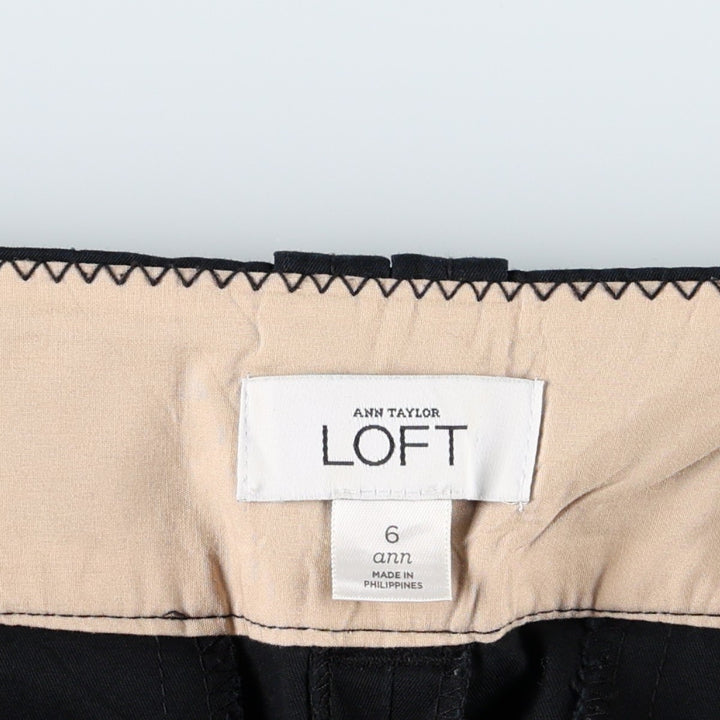 ANN TAYLOR LOFT Cotton Slacks Pants, Women's XL (equivalent to W32) cotton black type Vintage Second Hand