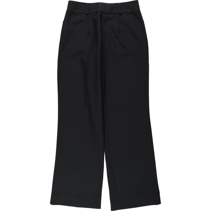 QS. Women's Slacks Pants, Size L (equivalent to W28) polyester black type Vintage Second Hand