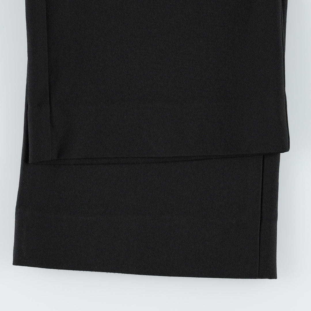QS. Women's Slacks Pants, Size L (equivalent to W28) polyester black type Vintage Second Hand
