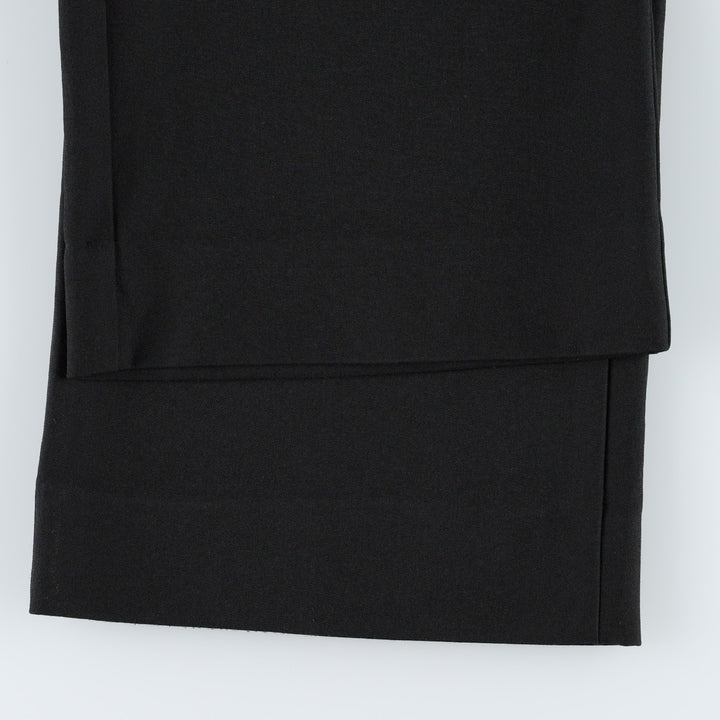 QS. Women's Slacks Pants, Size L (equivalent to W28) polyester black type Vintage Second Hand