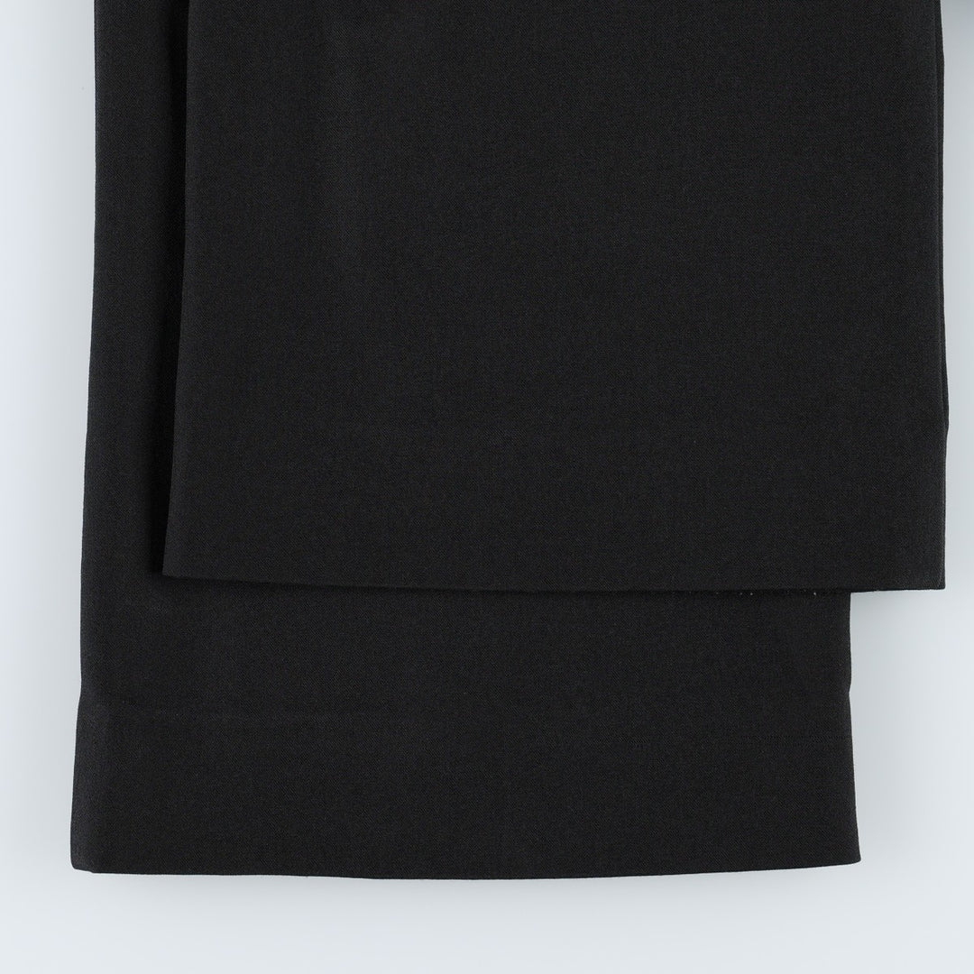 QS. Women's Slacks Pants, Size L (equivalent to W28) polyester black type Vintage Second Hand
