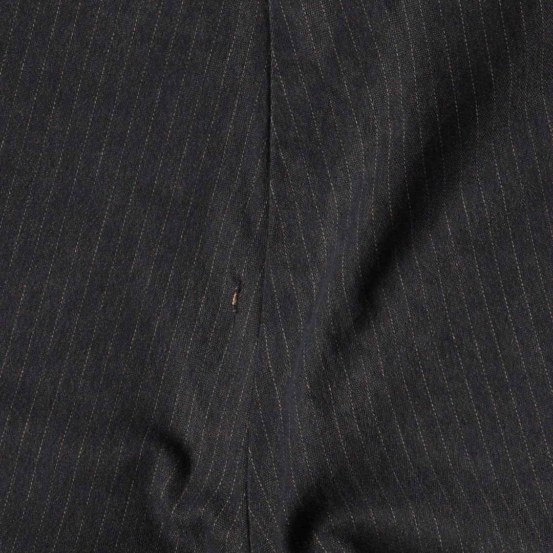 COLLOSEUM Stripe Pattern Cotton Slacks Pants, Flare Pants, Women's Size L (equivalent to W29), Vintage cotton dark chocolate Vintage Second Hand