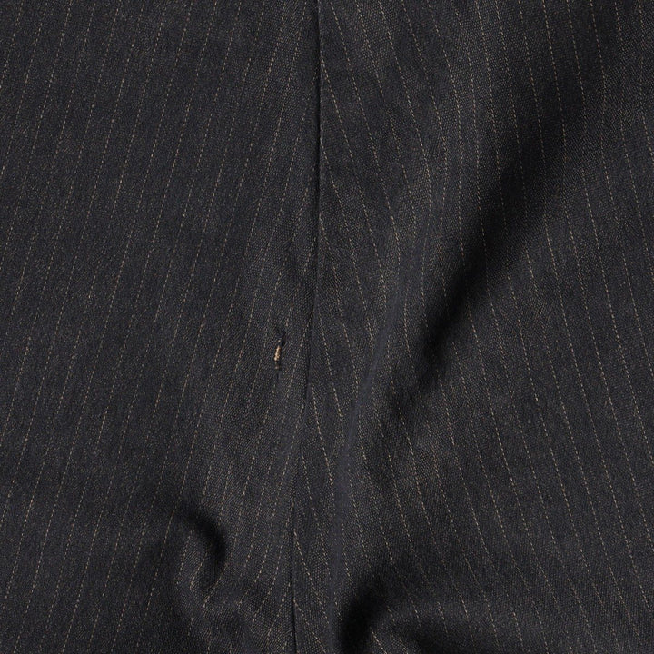 COLLOSEUM Stripe Pattern Cotton Slacks Pants, Flare Pants, Women's Size L (equivalent to W29), Vintage cotton dark chocolate Vintage Second Hand