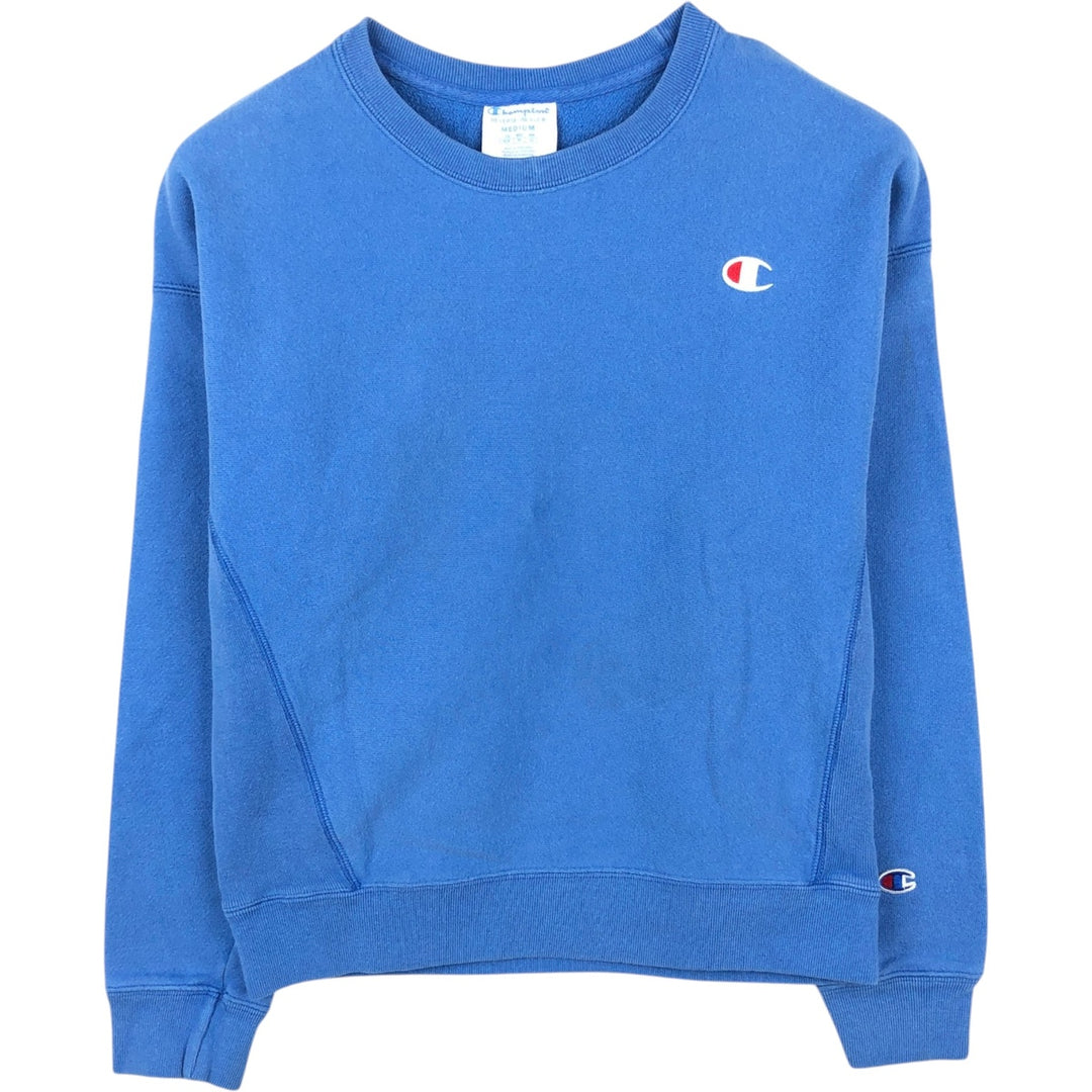Champion REVERSE WEAVE Sweatshirt with One-Point Logo (Women's Size M) unclear blue type Vintage Second Hand