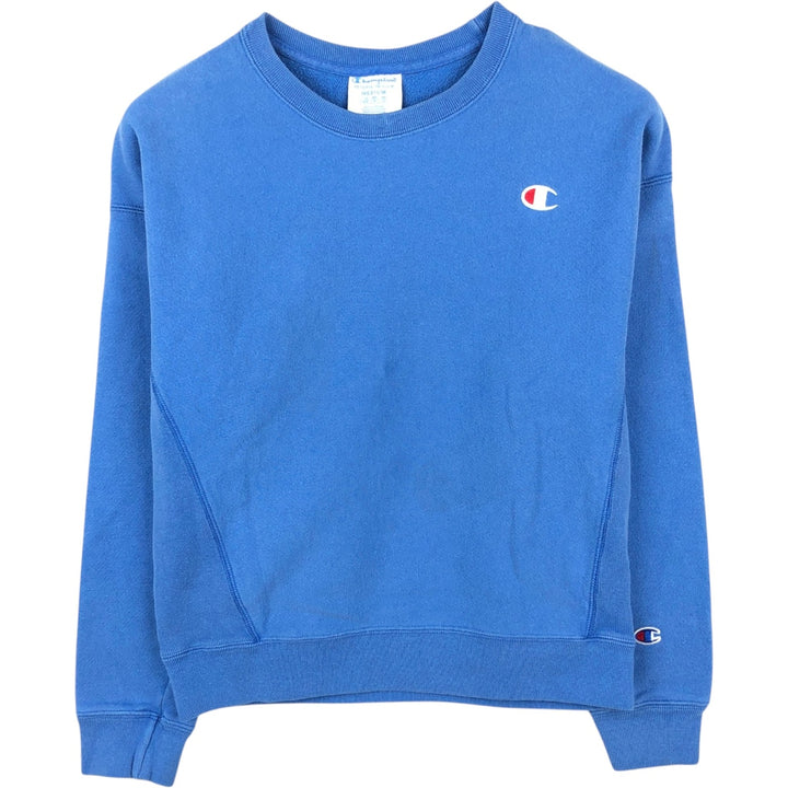 Champion REVERSE WEAVE Sweatshirt with One-Point Logo (Women's Size M) unclear blue type Vintage Second Hand