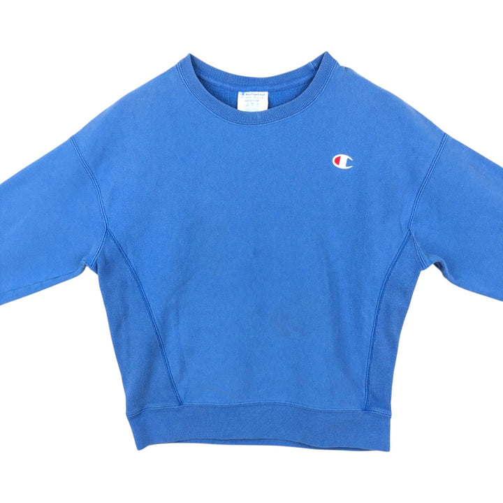 Champion REVERSE WEAVE Sweatshirt with One-Point Logo (Women's Size M) unclear blue type Vintage Second Hand