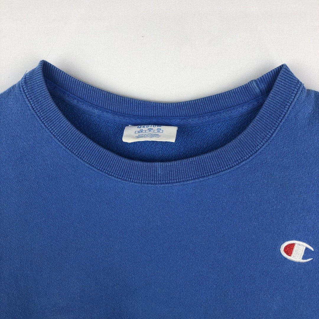 Champion REVERSE WEAVE Sweatshirt with One-Point Logo (Women's Size M) unclear blue type Vintage Second Hand