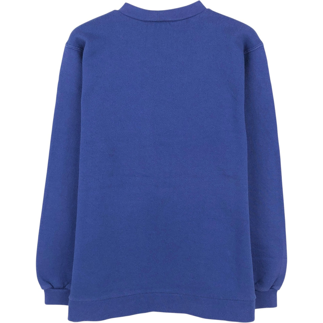 90'S Nike Logo Sweatshirt, Made in USA, Women's Size L (approx.), Vintage cotton blue type Vintage Second Hand