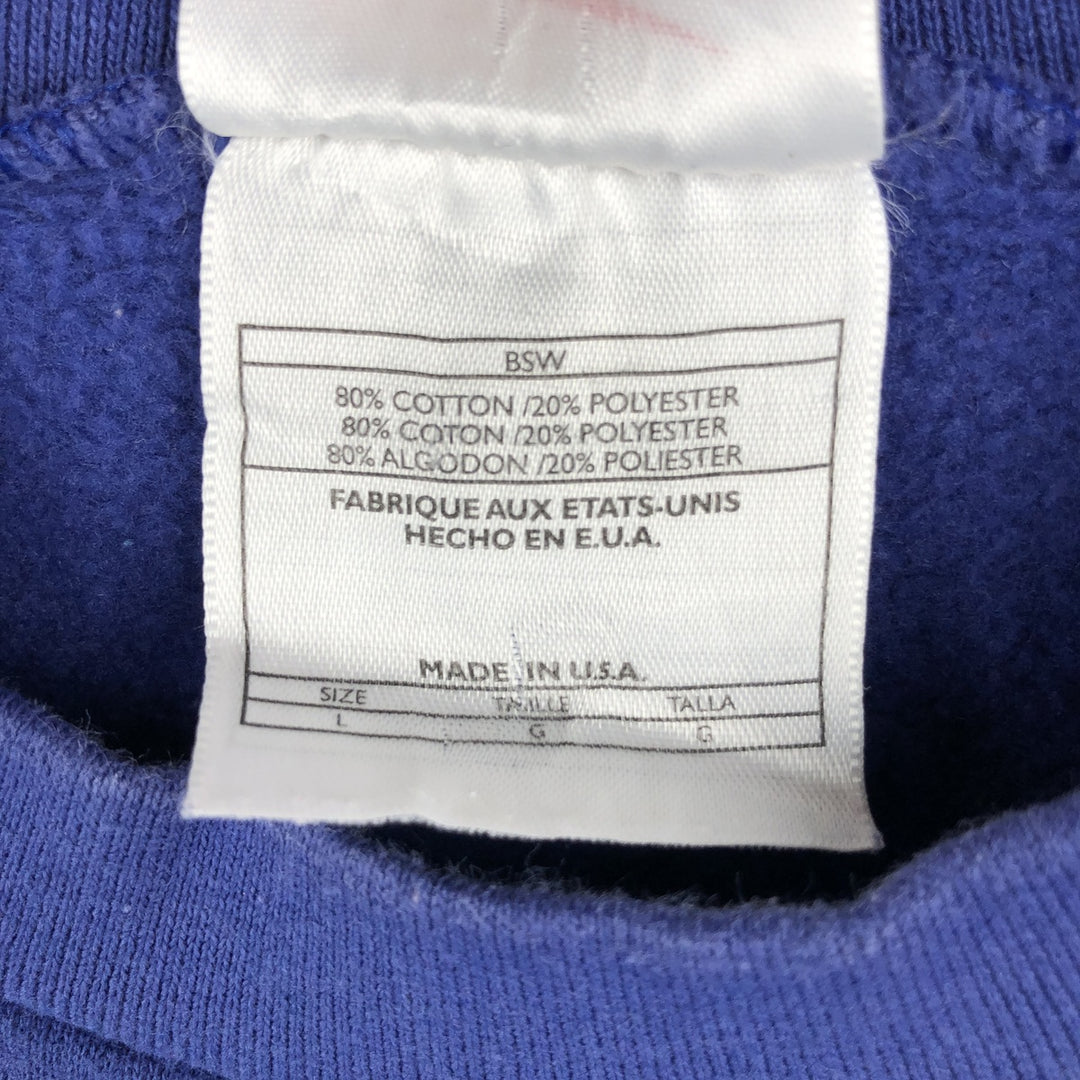 90'S Nike Logo Sweatshirt, Made in USA, Women's Size L (approx.), Vintage cotton blue type Vintage Second Hand