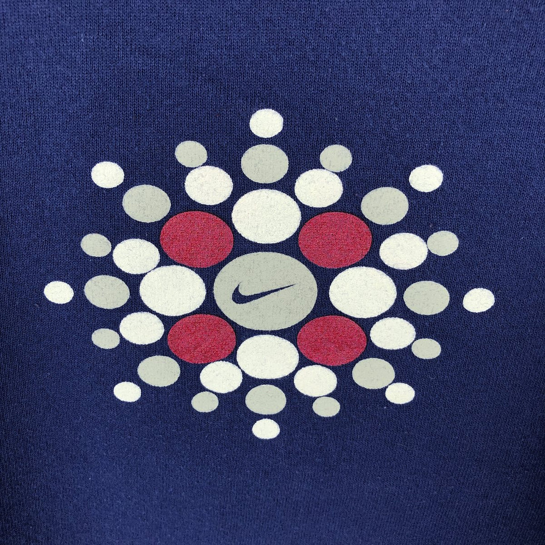 90'S Nike Logo Sweatshirt, Made in USA, Women's Size L (approx.), Vintage cotton blue type Vintage Second Hand