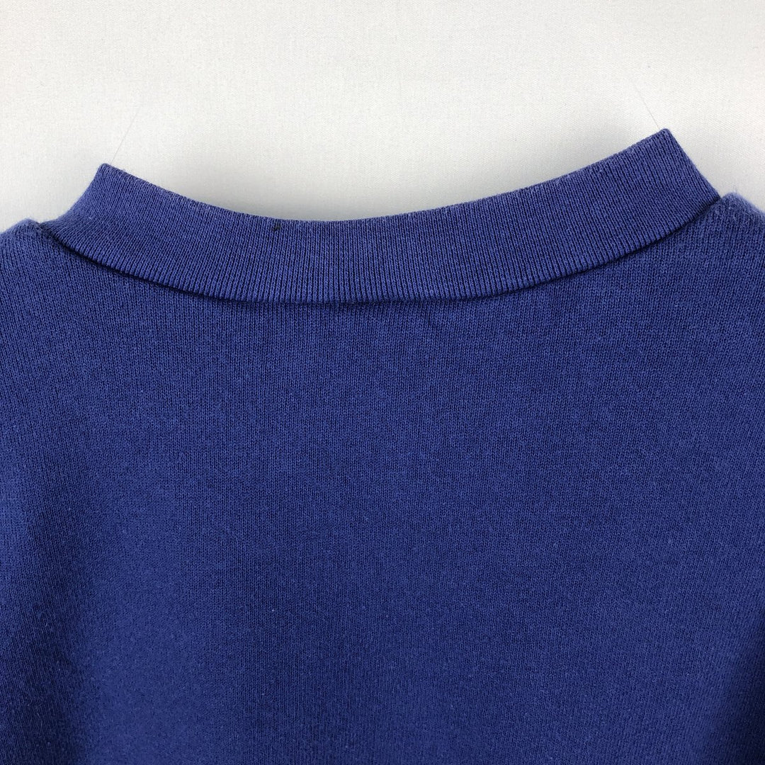 90'S Nike Logo Sweatshirt, Made in USA, Women's Size L (approx.), Vintage cotton blue type Vintage Second Hand