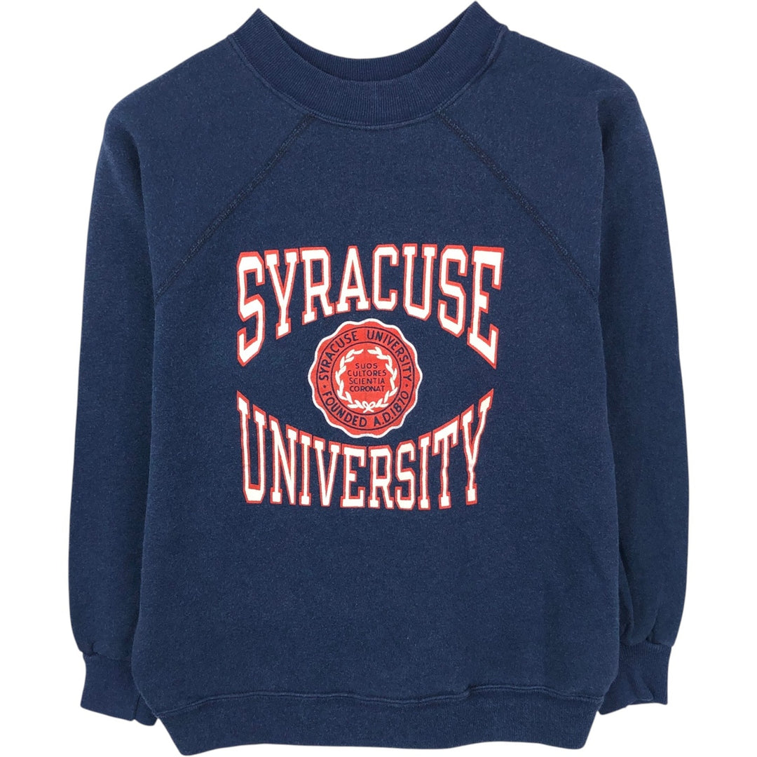 80'S Champion Tricolor Tag College Sweatshirt, Made in USA, Women's Size M (Equivalent), Vintage acrylic navy blue type Vintage Second Hand