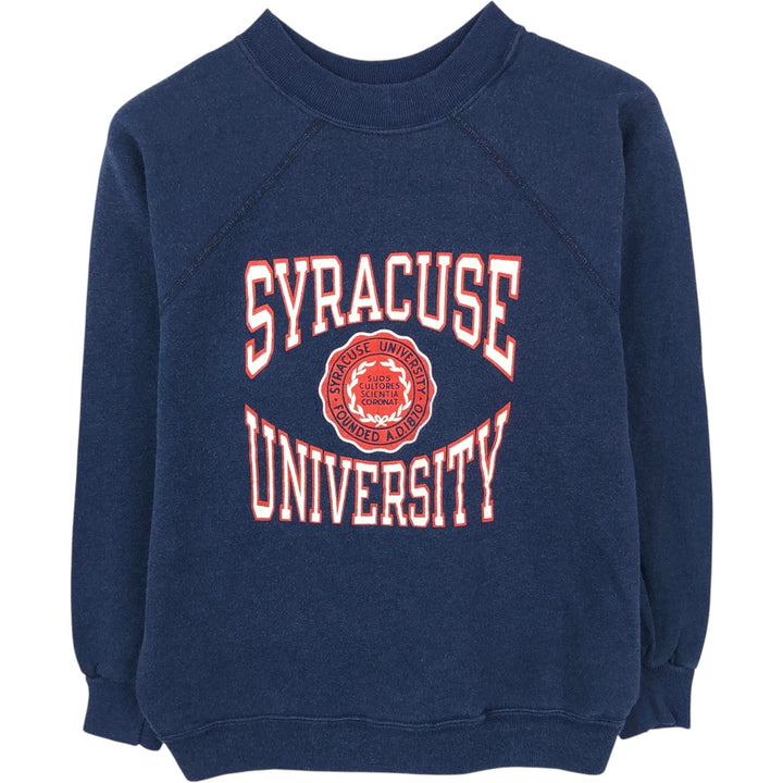 80'S Champion Tricolor Tag College Sweatshirt, Made in USA, Women's Size M (Equivalent), Vintage acrylic navy blue type Vintage Second Hand
