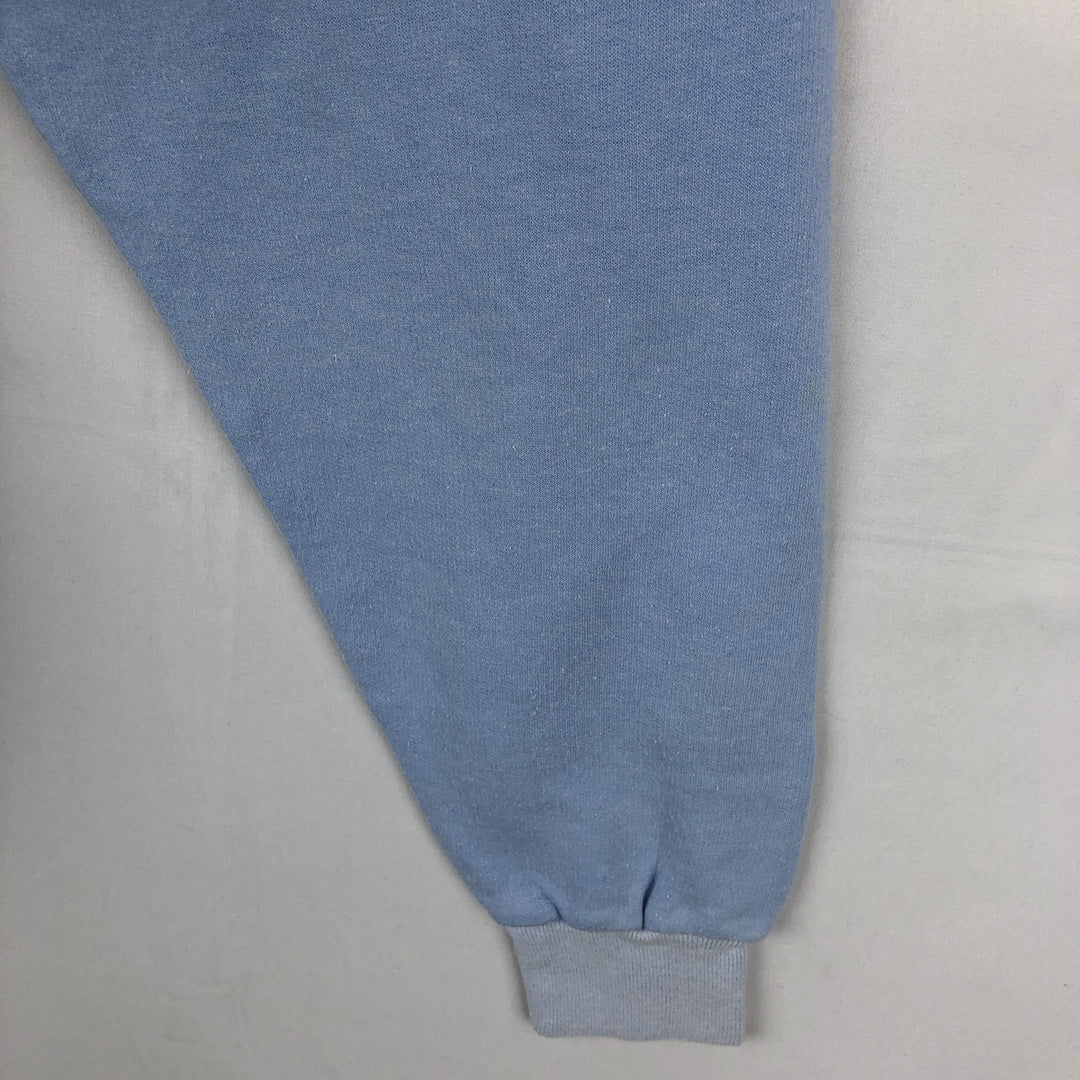 80'S GTI Sportswear Printed Sweatshirt, Made in France, Women's Size L (approx.), Vintage cotton Blue type light blue Vintage Second Hand