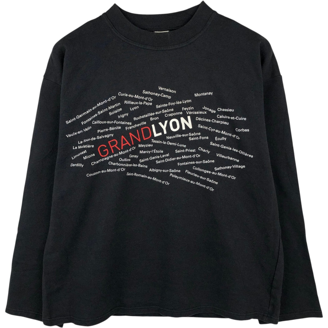 Printed sweatshirt, women's size XL (approx.) unclear black type Vintage Second Hand