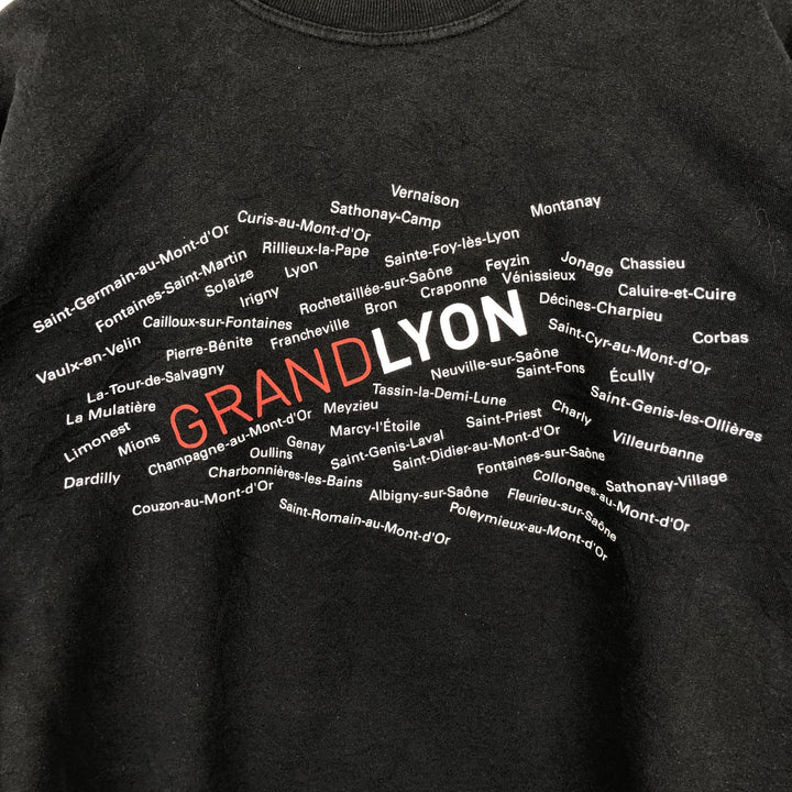 Printed sweatshirt, women's size XL (approx.) unclear black type Vintage Second Hand