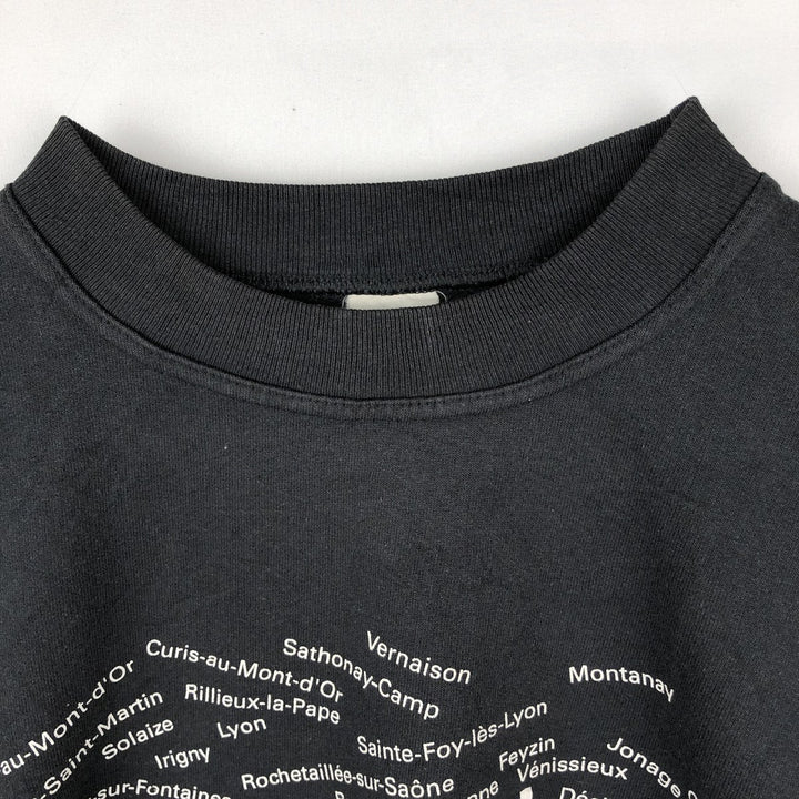 Printed sweatshirt, women's size XL (approx.) unclear black type Vintage Second Hand