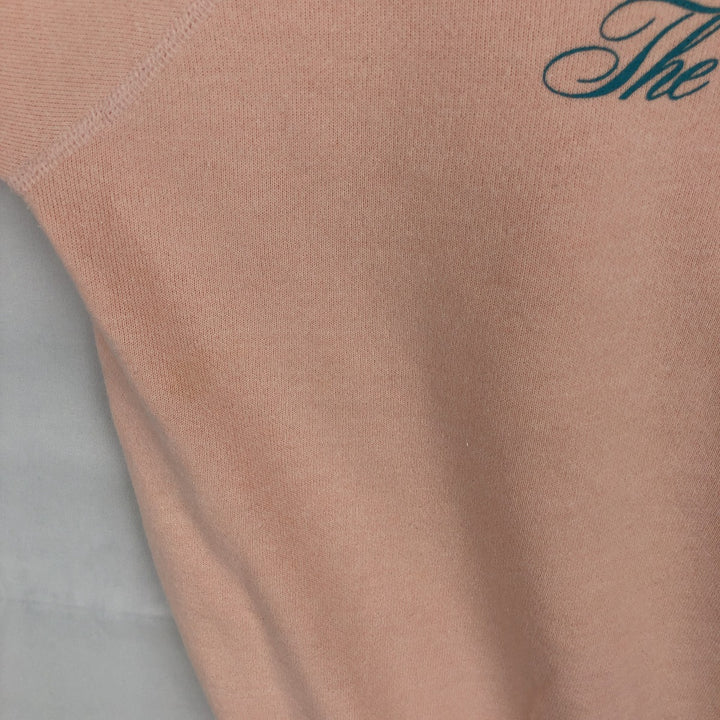 Vintage 1980'S Hanes blue tag print sweatshirt, made in the USA, size L, men's cotton coral Vintage Second Hand