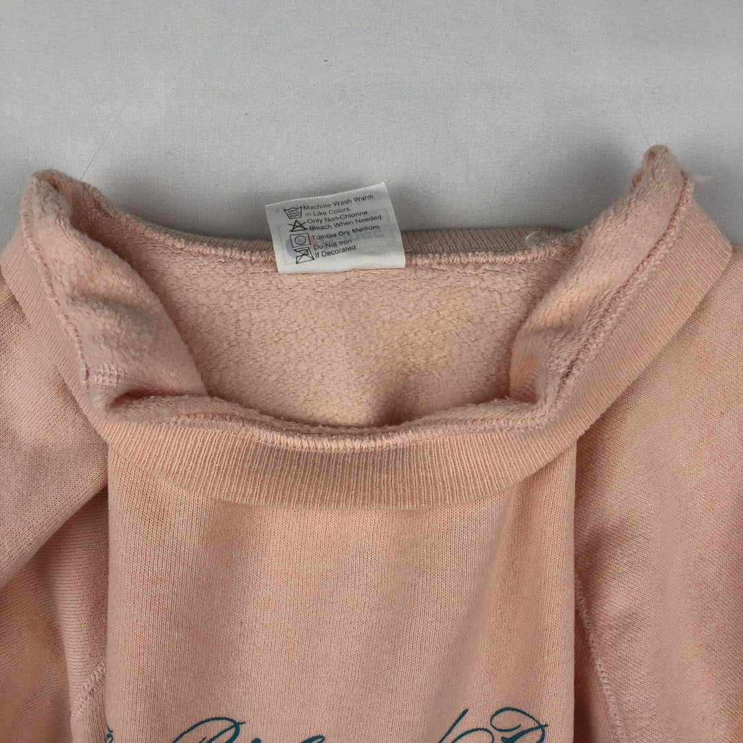 Vintage 1980'S Hanes blue tag print sweatshirt, made in the USA, size L, men's cotton coral Vintage Second Hand