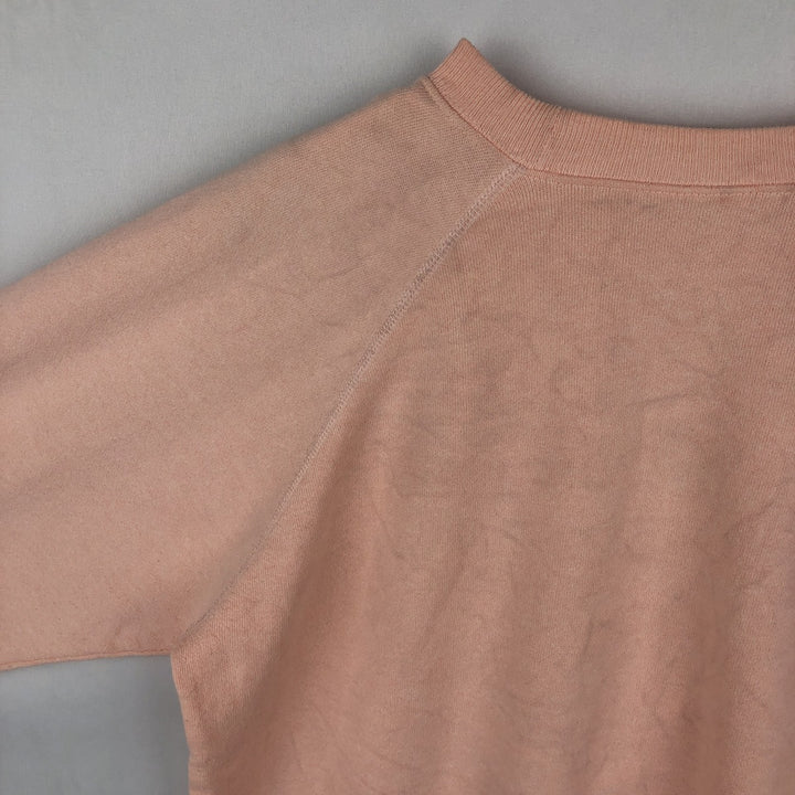 Vintage 1980'S Hanes blue tag print sweatshirt, made in the USA, size L, men's cotton coral Vintage Second Hand