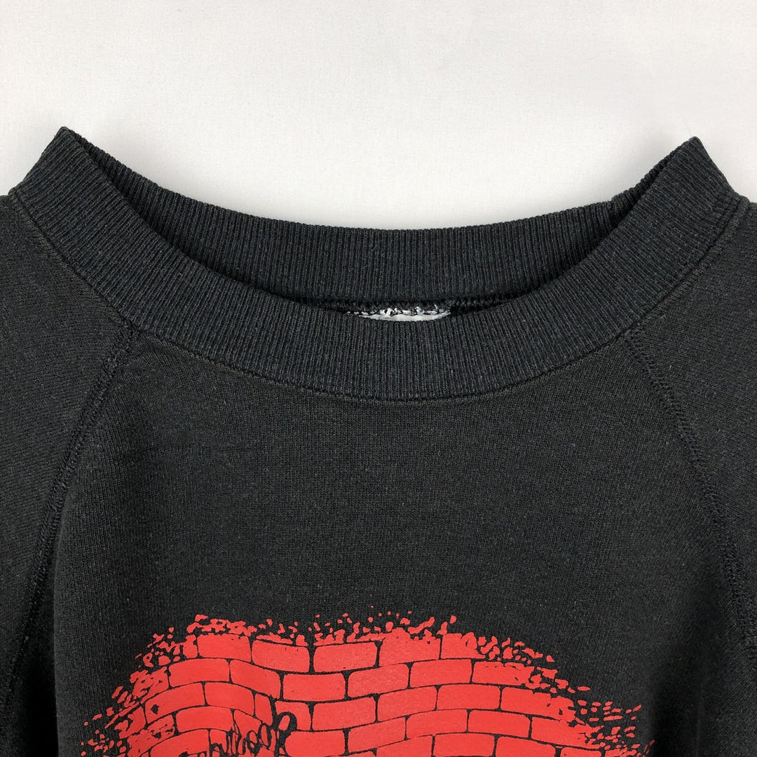 Printed sweatshirt, women's size L (approx.) unclear black type Vintage Second Hand