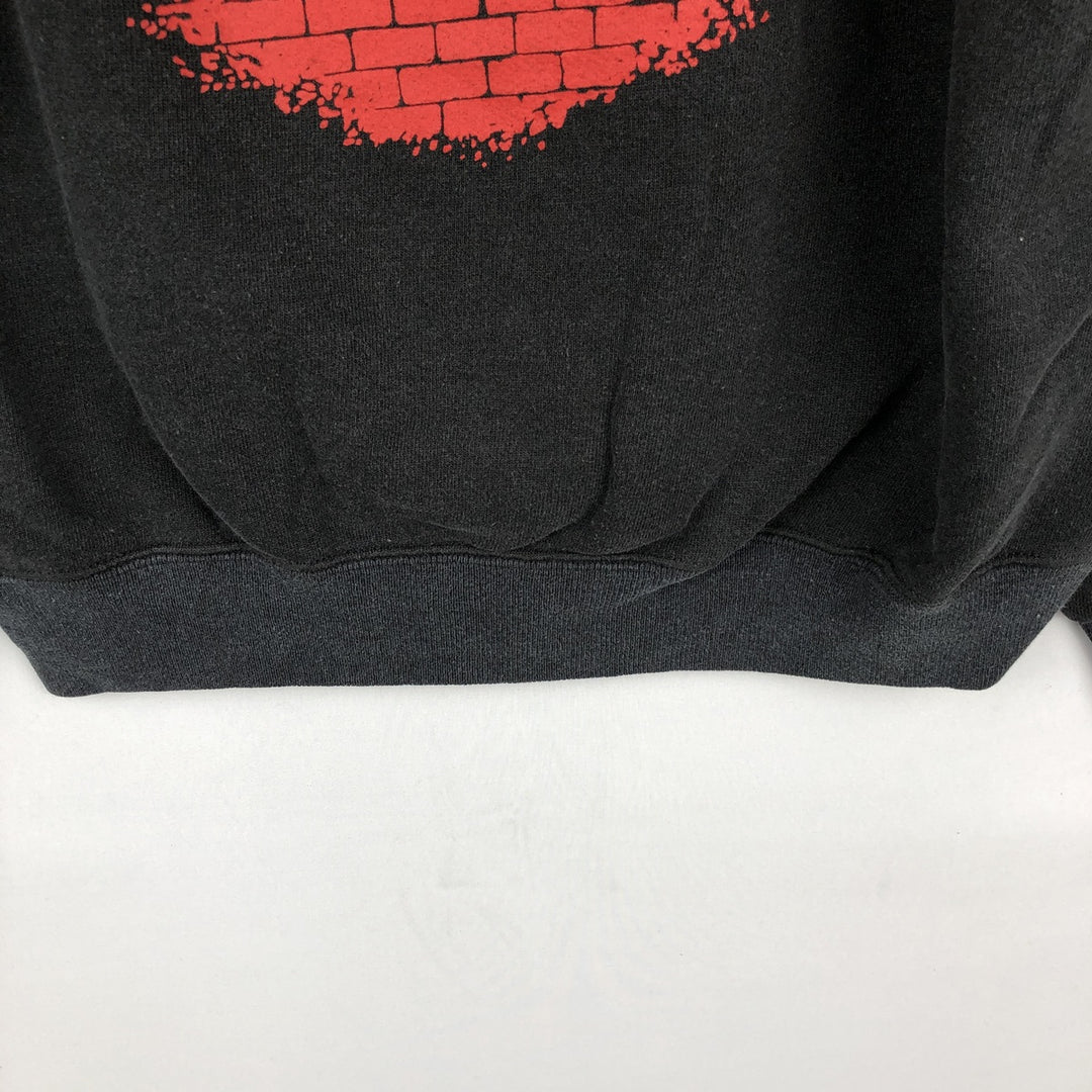 Printed sweatshirt, women's size L (approx.) unclear black type Vintage Second Hand