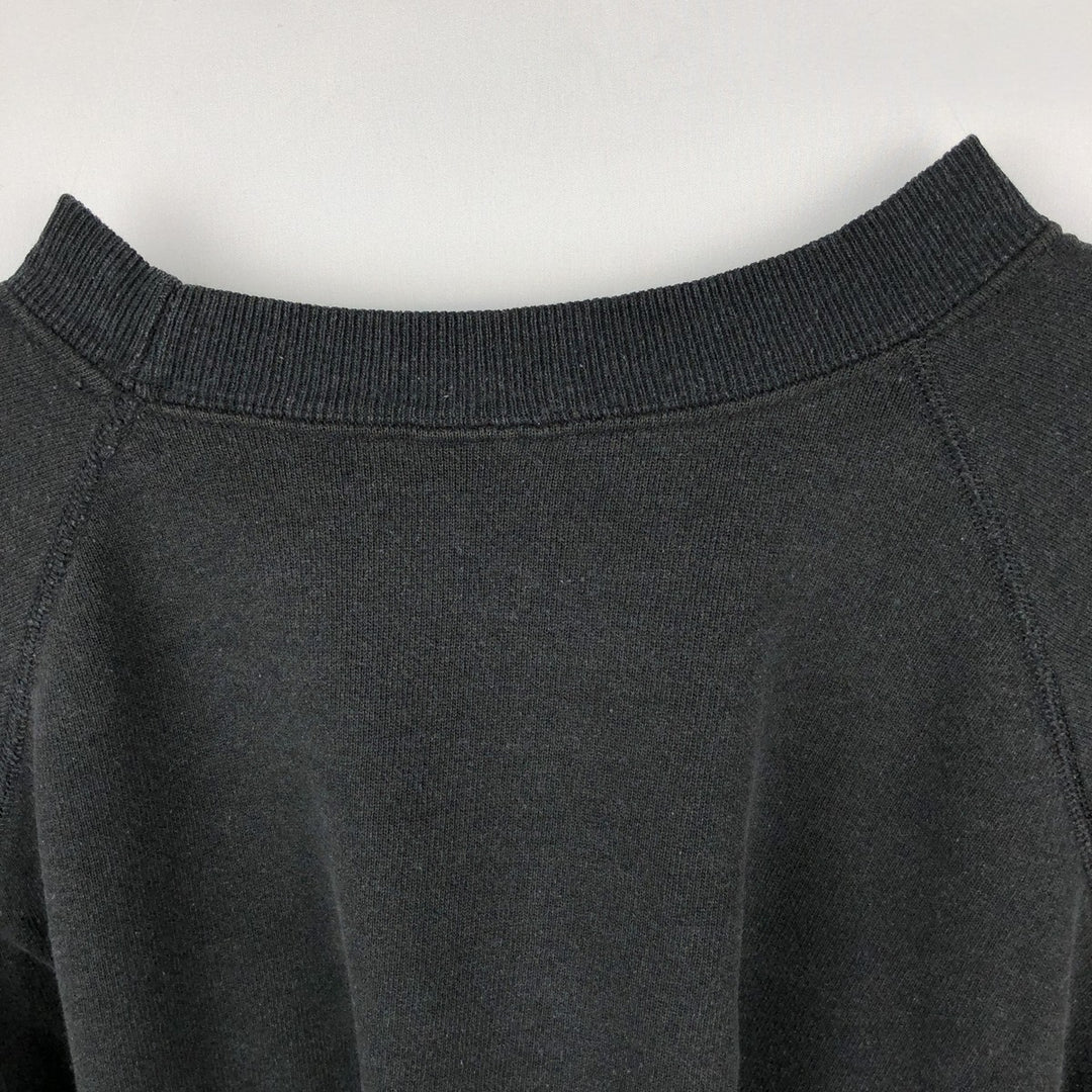 Printed sweatshirt, women's size L (approx.) unclear black type Vintage Second Hand