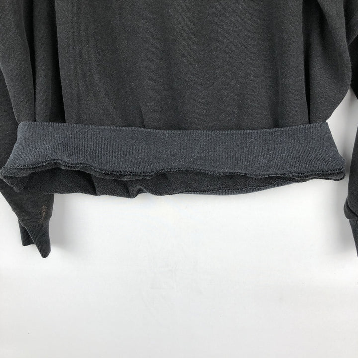 Printed sweatshirt, women's size L (approx.) unclear black type Vintage Second Hand