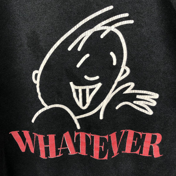 90'S Hanes HerWay Print Sweatshirt, Women's Size XL (approx.), Vintage cotton black type Vintage Second Hand