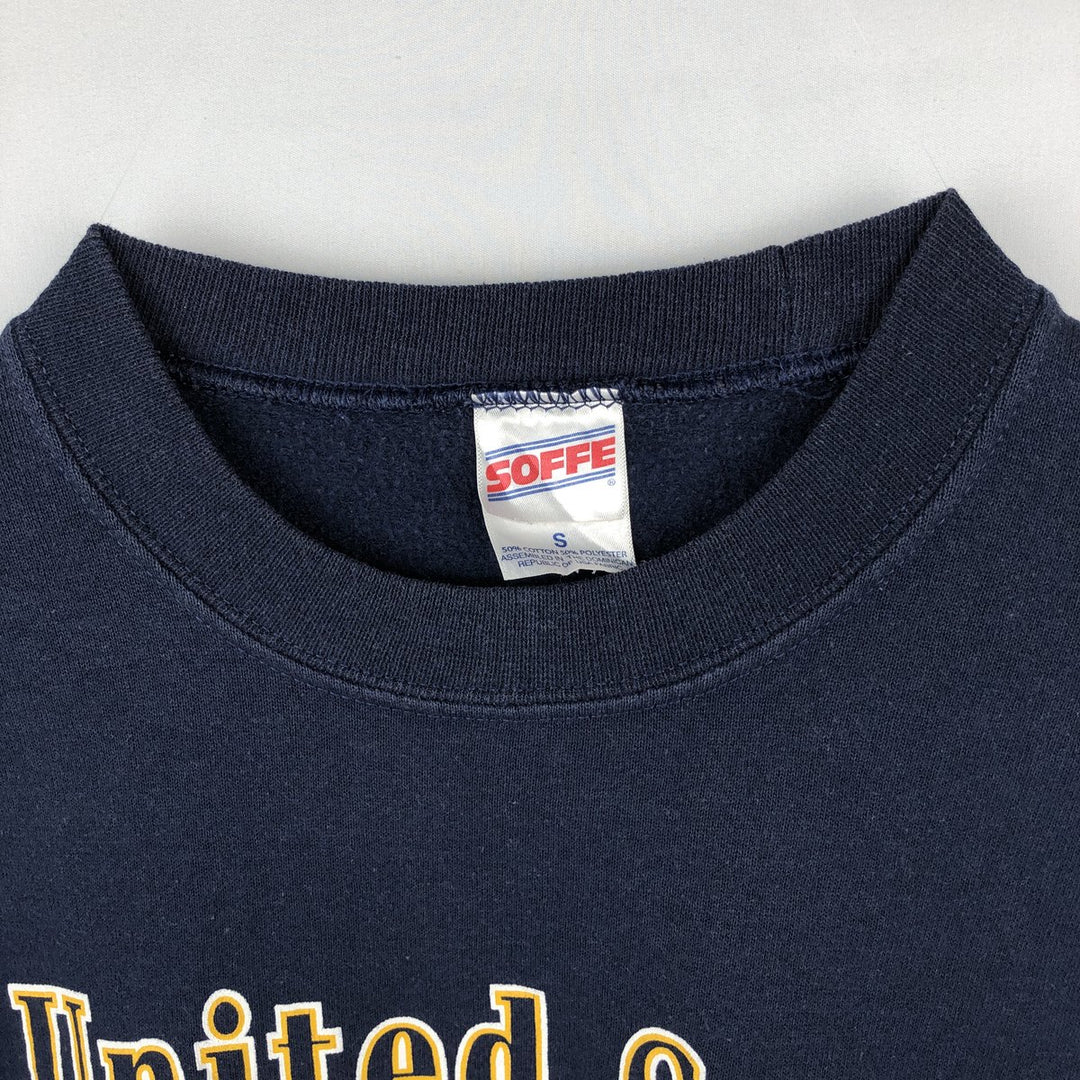 90'S Sofie US Navy Military Print Sweatshirt, Women's Size S (approx.), Vintage cotton navy blue type Vintage Second Hand