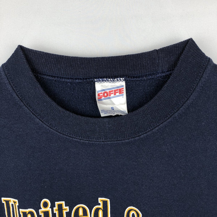 90'S Sofie US Navy Military Print Sweatshirt, Women's Size S (approx.), Vintage cotton navy blue type Vintage Second Hand