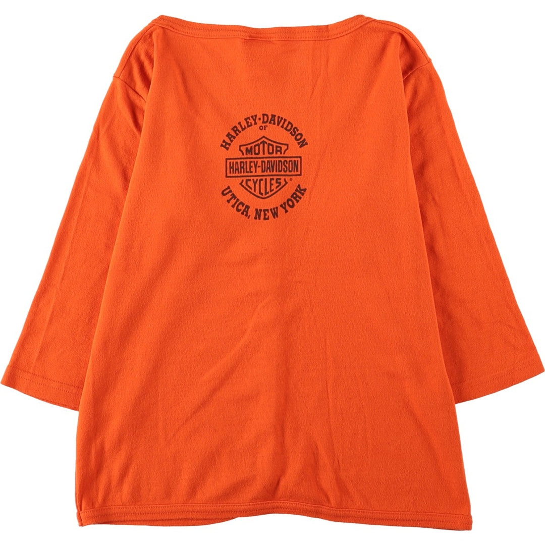 Harley-Davidson Looney Tunes Tweety 3/4 Sleeve Tribal Cardigan, Made in USA, Women's Size L (approx.) cotton orange type Vintage Second Hand