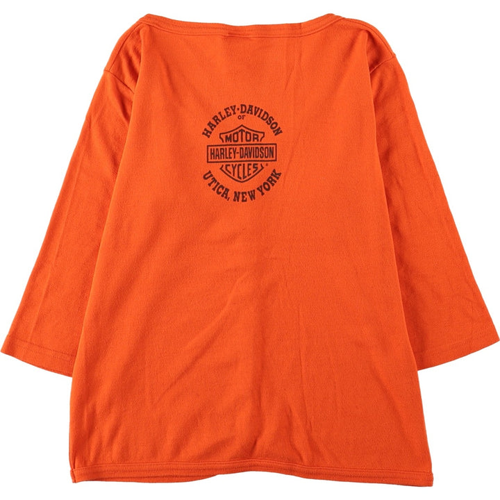 Harley-Davidson Looney Tunes Tweety 3/4 Sleeve Tribal Cardigan, Made in USA, Women's Size L (approx.) cotton orange type Vintage Second Hand