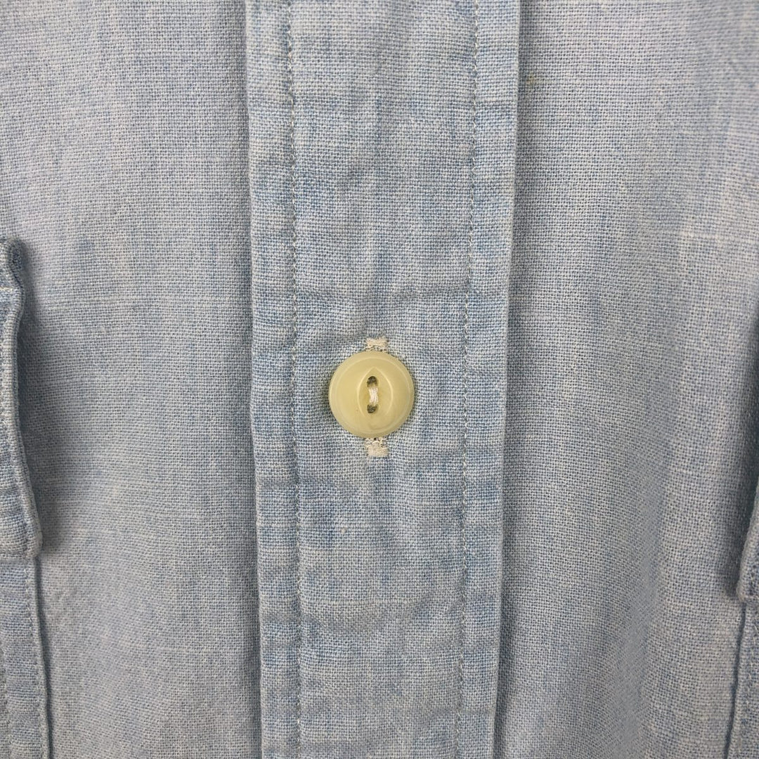Ralph Lauren POLO by Ralph Lauren Short-Sleeve Cotton Shirt, Men's Size L (approx.) cotton Blue type light blue Vintage Second Hand