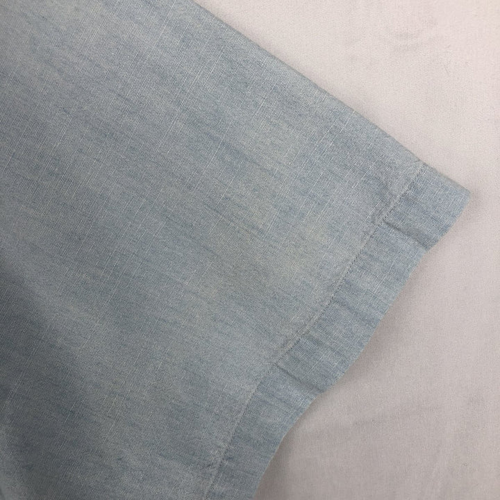 Ralph Lauren POLO by Ralph Lauren Short-Sleeve Cotton Shirt, Men's Size L (approx.) cotton Blue type light blue Vintage Second Hand