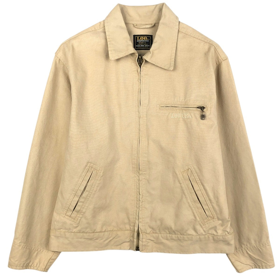 Lee Duck Work Jacket, Men's Size L (approx.) cotton Beige type Vintage Second Hand