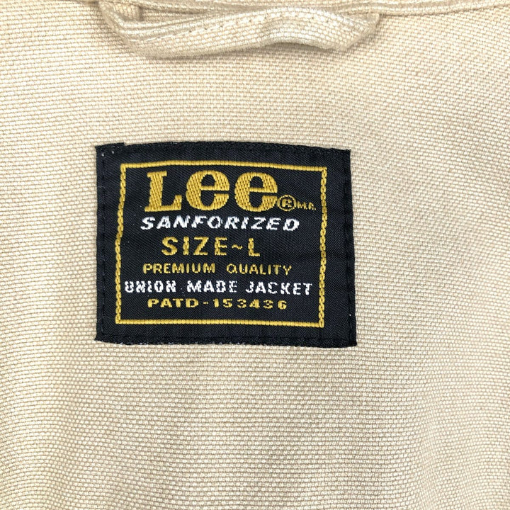 Lee Duck Work Jacket, Men's Size L (approx.) cotton Beige type Vintage Second Hand