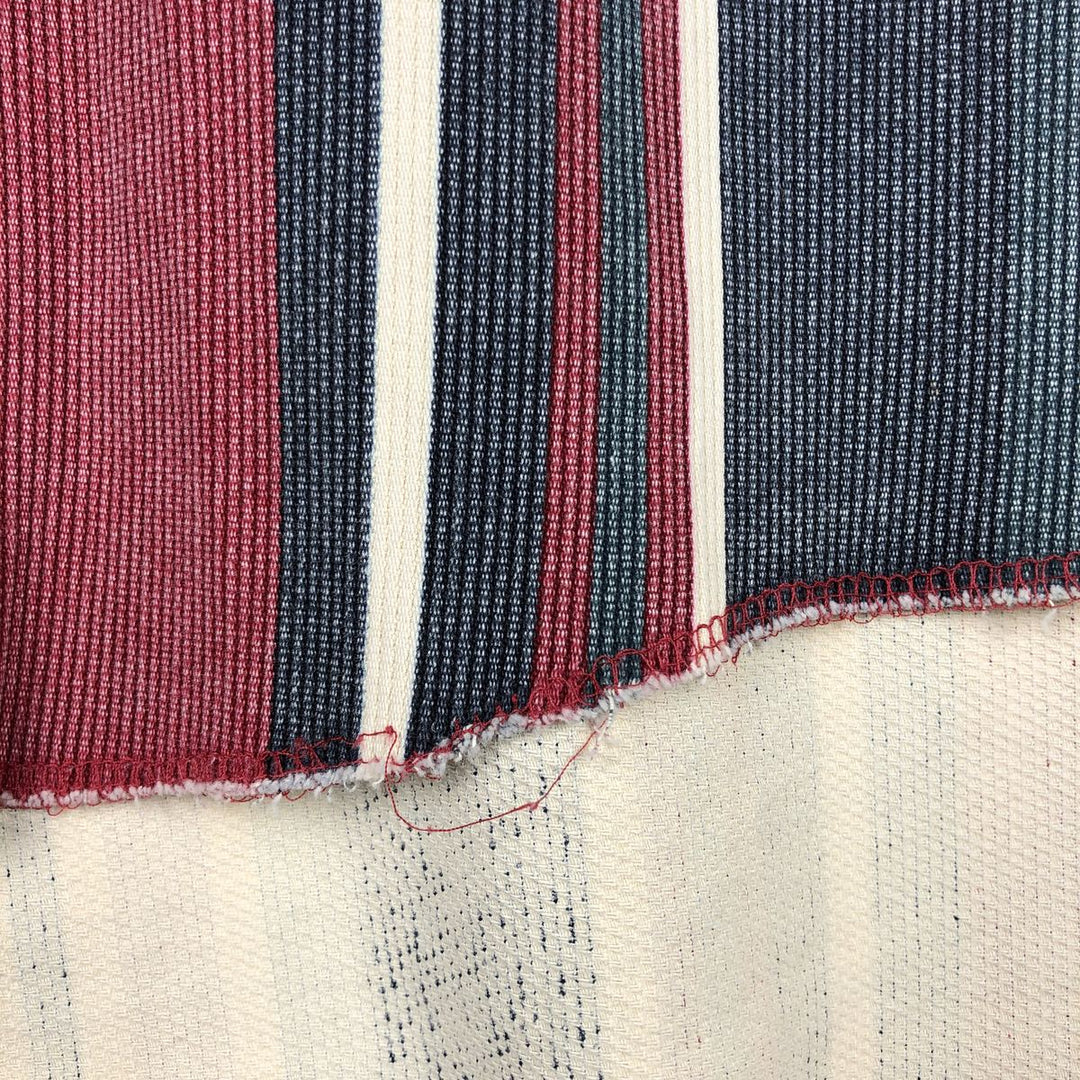 80s-90'S Wrangler Multi-Stripe Long-Sleeve Western Shirt, Made in USA, Men's Size L (approx.) cotton navy blue type Vintage Second Hand