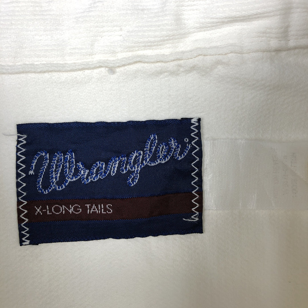 Wrangler Long Sleeve Denim Western Shirt, Men's XL unclear white type Vintage Second Hand