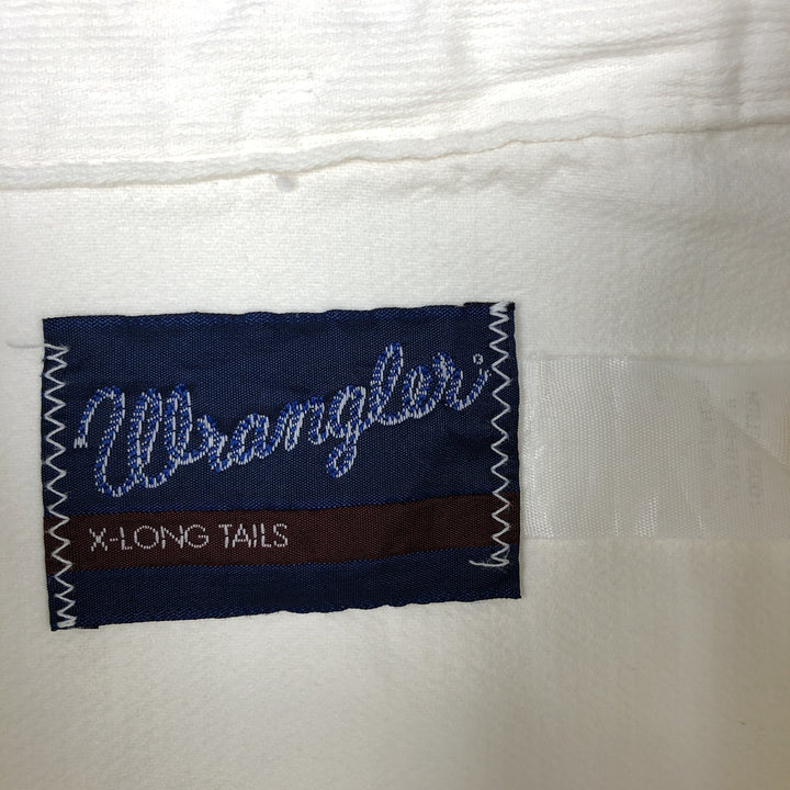 Wrangler Long Sleeve Denim Western Shirt, Men's XL unclear white type Vintage Second Hand