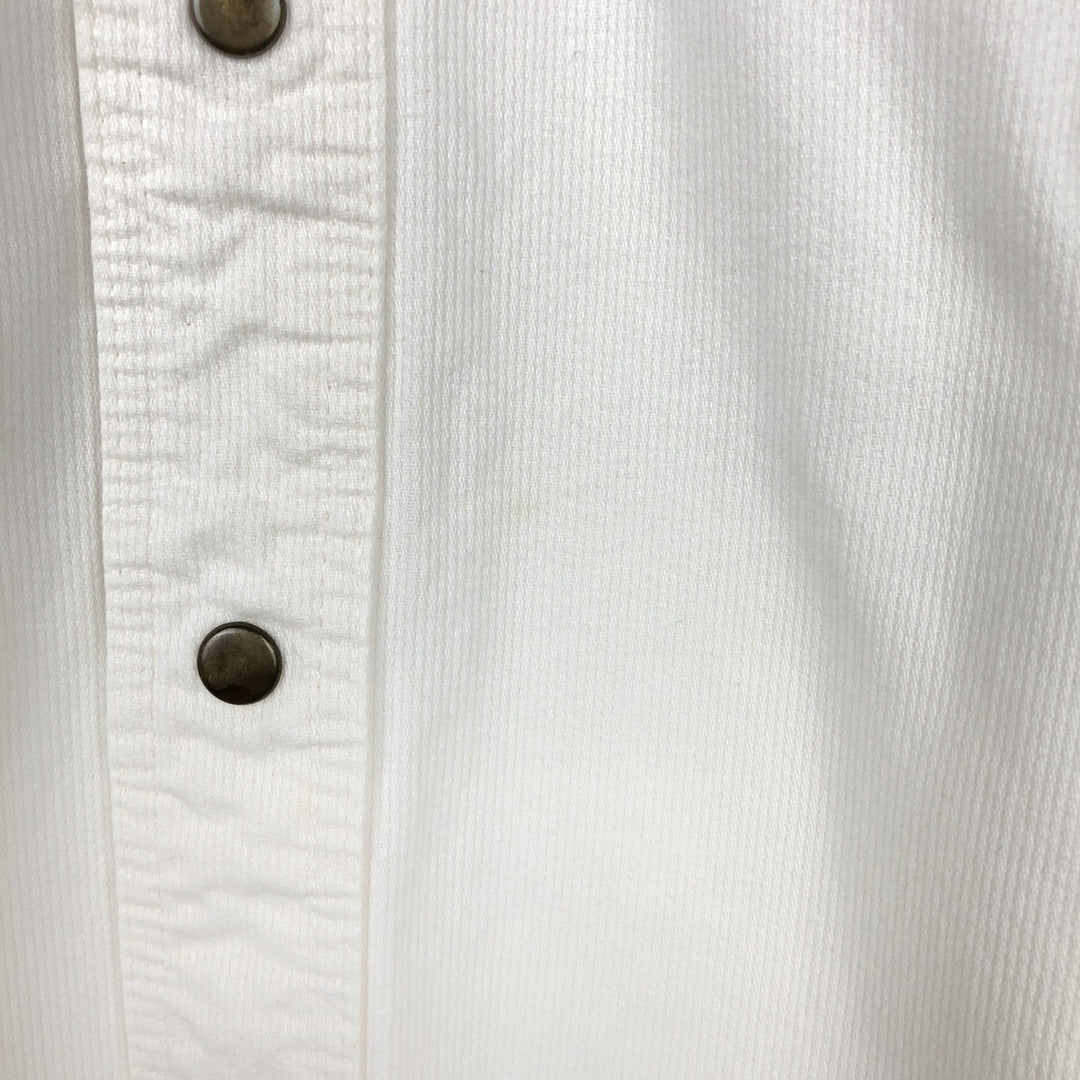 Wrangler Long Sleeve Denim Western Shirt, Men's XL unclear white type Vintage Second Hand