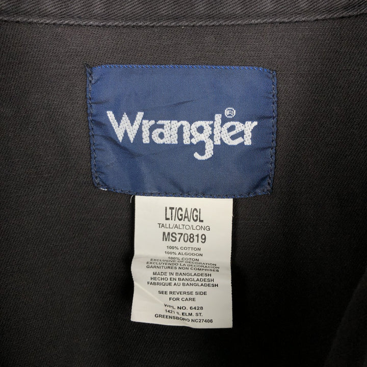 Wrangler Long Sleeve Denim Western Shirt, Men's Size L cotton black type Vintage Second Hand