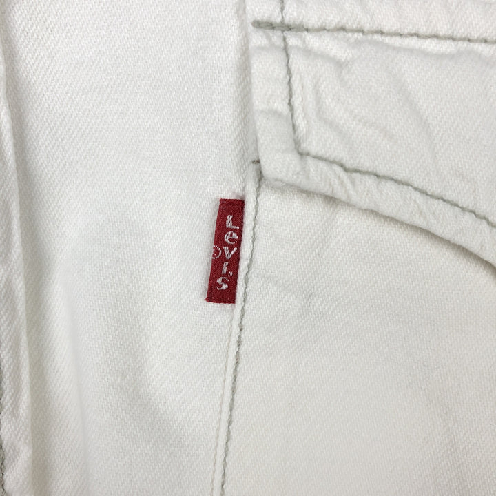 Levi's Long-Sleeve Denim Western Shirt, Men's Size L (approx.) cotton white type Vintage Second Hand