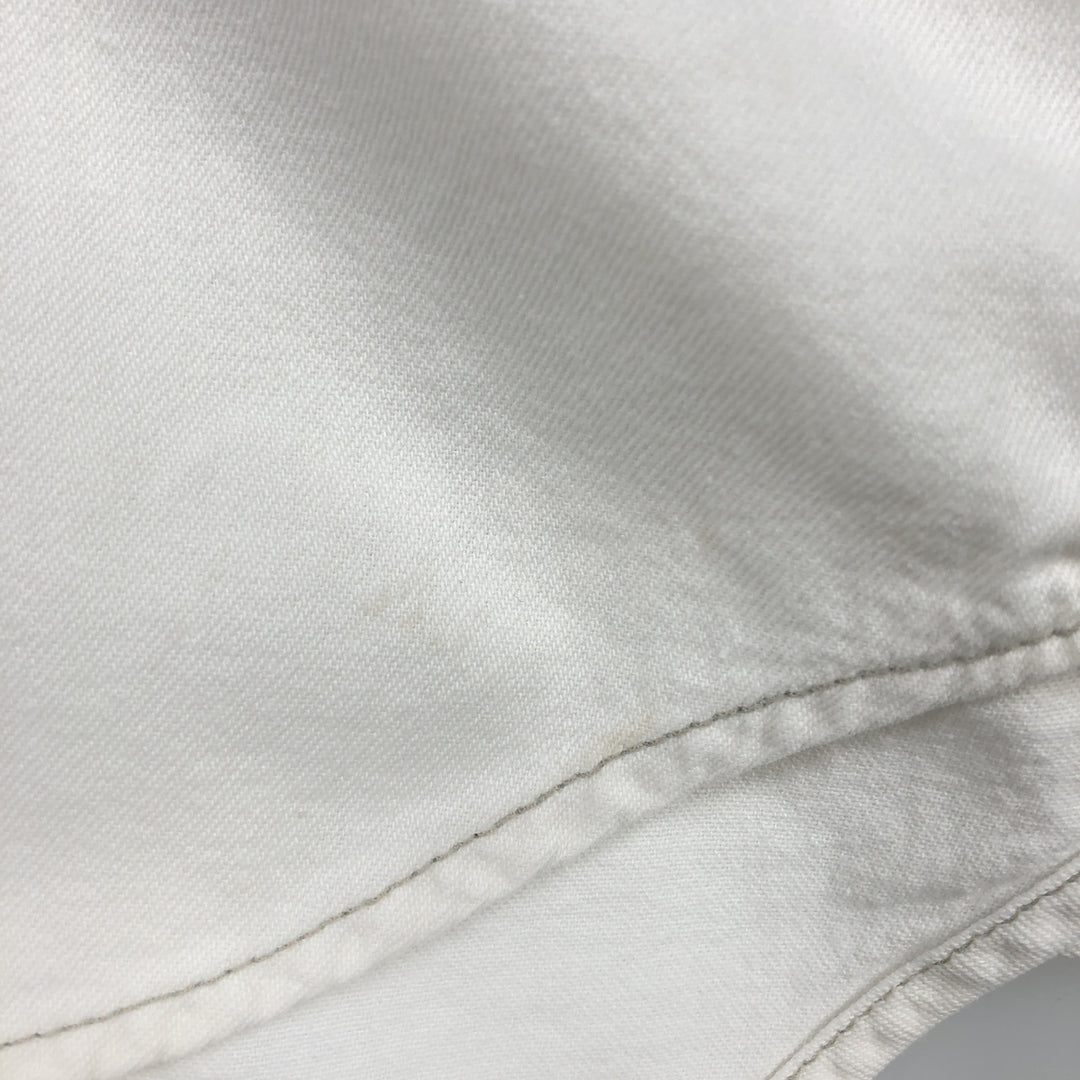 Levi's Long-Sleeve Denim Western Shirt, Men's Size L (approx.) cotton white type Vintage Second Hand