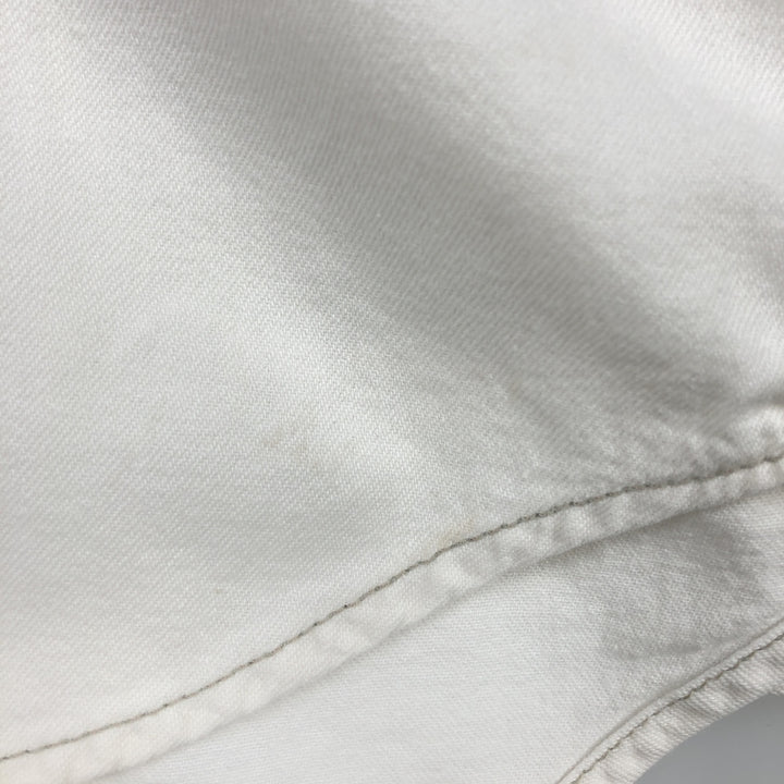 Levi's Long-Sleeve Denim Western Shirt, Men's Size L (approx.) cotton white type Vintage Second Hand