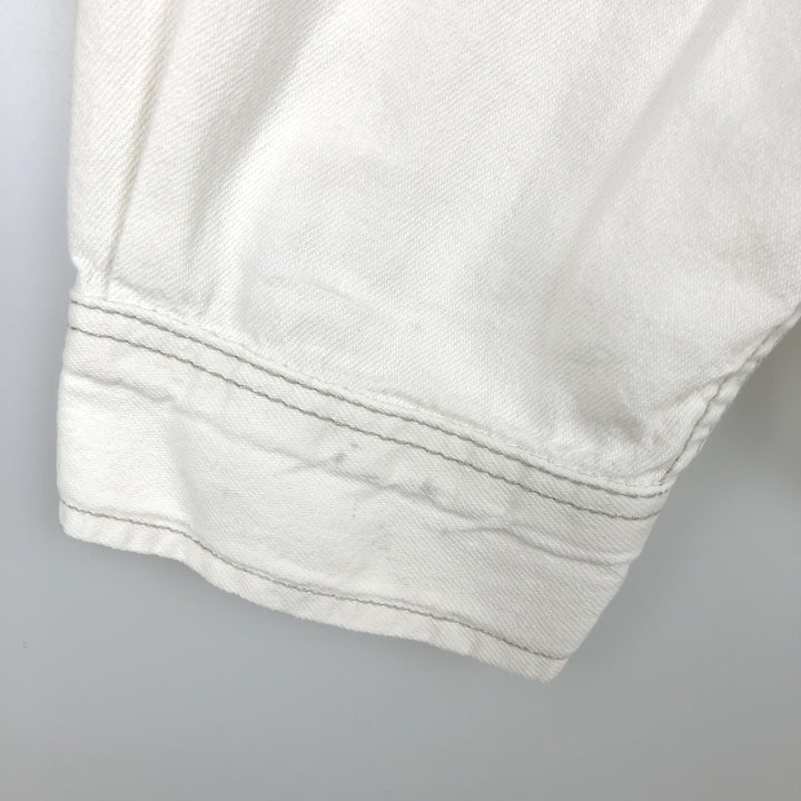 Levi's Long-Sleeve Denim Western Shirt, Men's Size L (approx.) cotton white type Vintage Second Hand