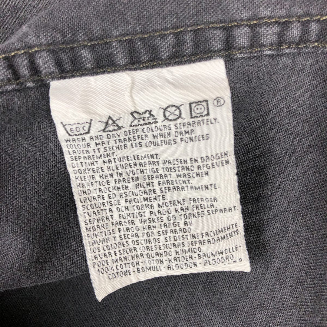 1990'S Levi's 60555-0565 Long-Sleeve Denim Western Shirt, Men's Size M (approx.) cotton black type Vintage Second Hand
