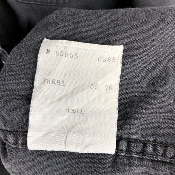 1990'S Levi's 60555-0565 Long-Sleeve Denim Western Shirt, Men's Size M (approx.) cotton black type Vintage Second Hand