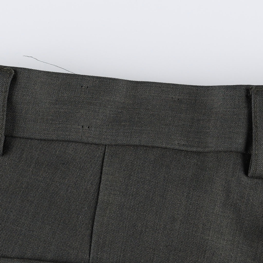 EDDIE DOMANI Two-Pleat Slacks Pants, Men's Size W31 (approx.) polyester Khaki type Vintage Second Hand